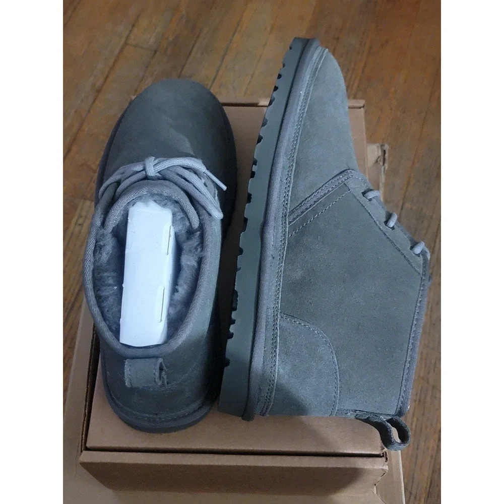 UGG Neumel Grey Suede Chukka Boots Mens 10 Lace Up 3236